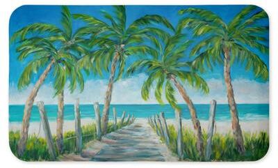"Stupell Tropical Palm Paradise Kitchen Mat, 18x30 - 18"" x 30"""