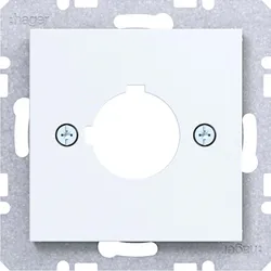Hager WAF1172WM Zentralstück für Melde- u. Befehlsger. Ø 22,5mm, A.x/C.x, liweiß matt