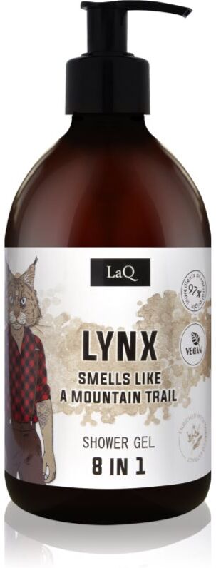 LaQ Lynx From Mountain gel de douche rafraîchissant 8 en 1 500 ml