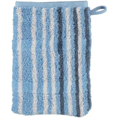 Cawö Noblesse Lines Streifen Washandje Sky Blue