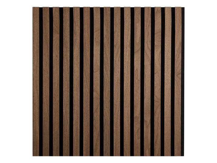 Homestyle4u Akustikpaneel 60/60 cm Wallnuss Braun, Holz, 60x60x2 cm, Tapeten & Wandverkleidungen, Akustikpaneele