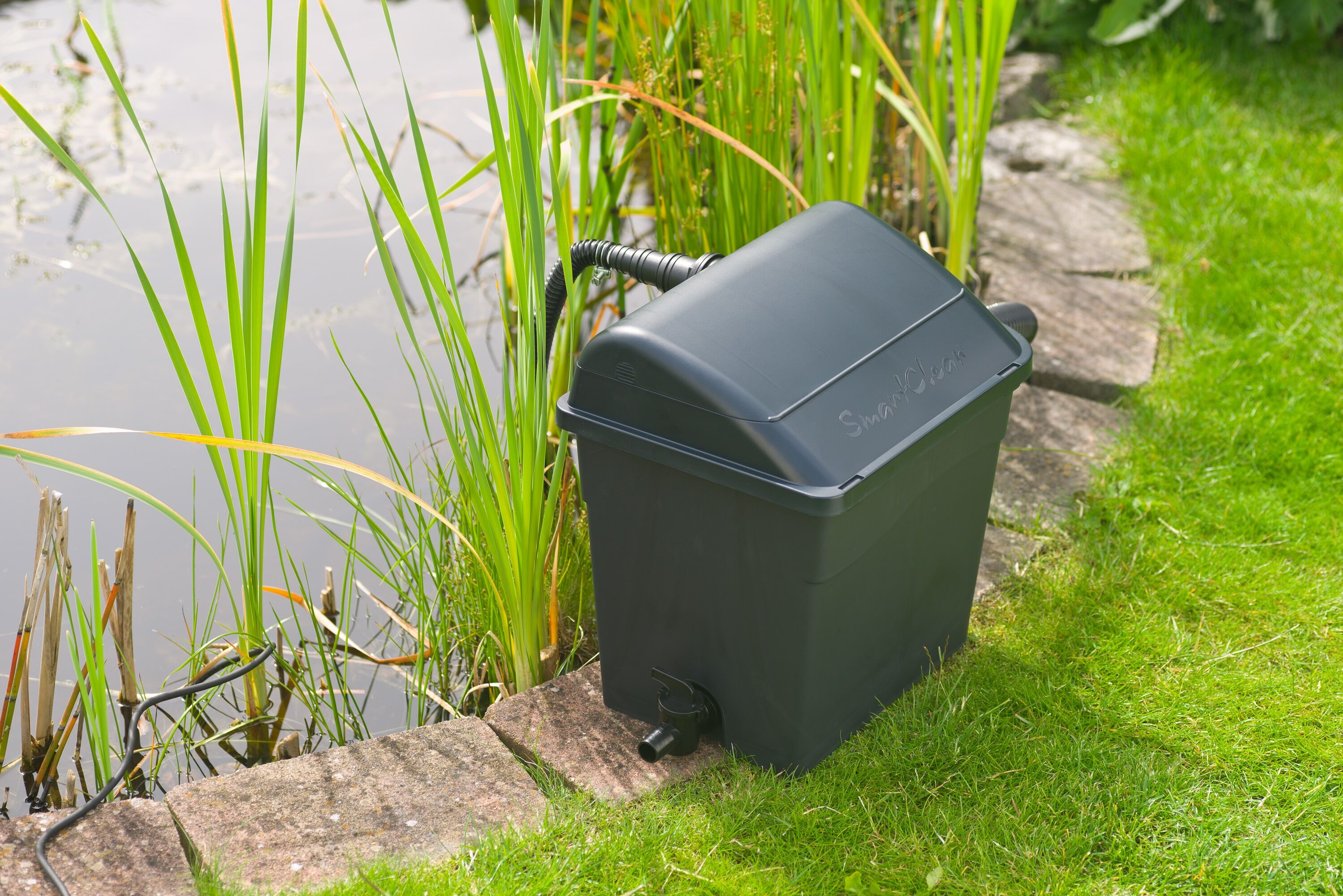 Teichfilter UBBINK "SmartClear 6000 PlusSet", blau (schwarzblau), B:29,3cm H:38,8cm L:39,2cm, Kunststoff, Filteranlagen, Teichfilter, Kompakt und effektiv