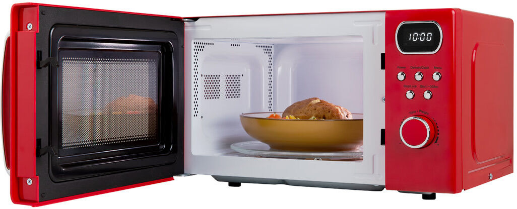 Abode 45.6cm 20L L 800W - Watt Countertop Microwave Red 28.6cm H X 45.6cm W X 36.3cm D