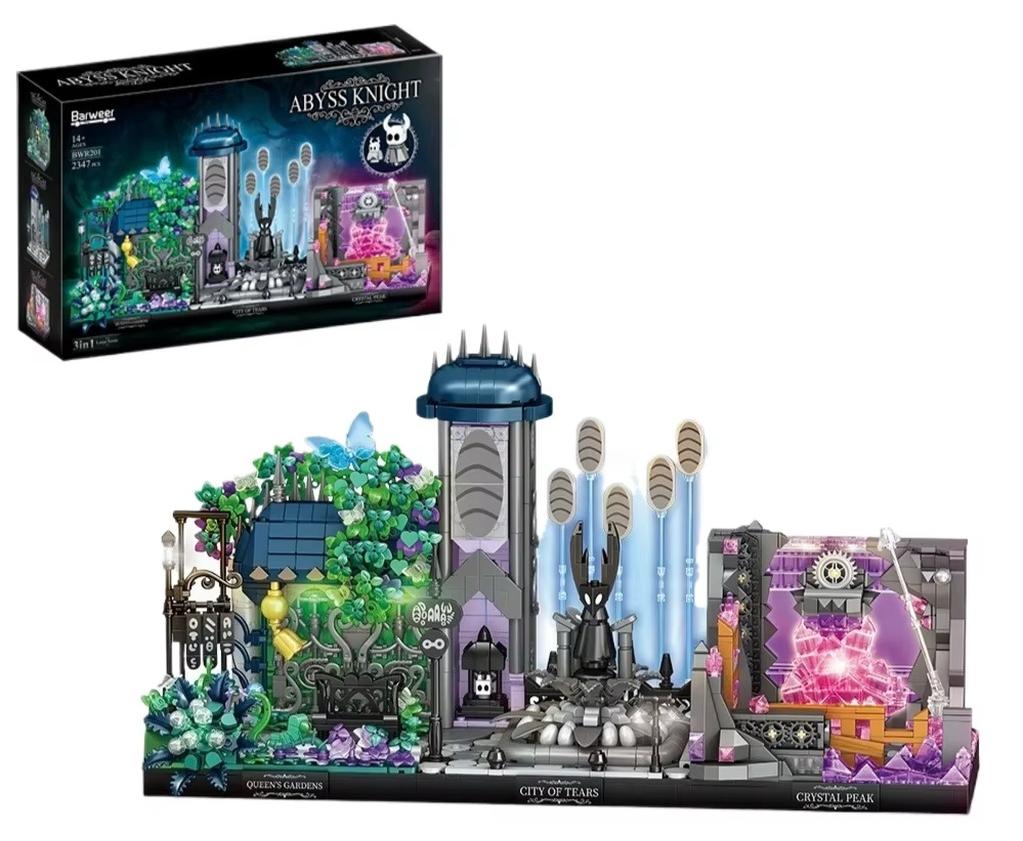 Hollow Knight Bausteine - 3-in-1 Bauset - 2347 Teile - Modulare Spielwelten - Kleine Bausteine - ABS-Kunststoff - DIY-Modell