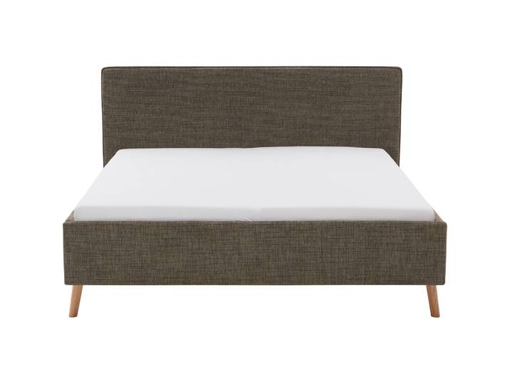 Gepolstertes Bett Lina Stoff Moss green 180 x 200 cm - Material: Polyester