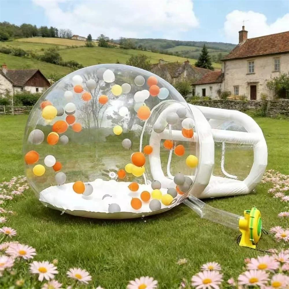 Aufblasbares Bubble-Haus Zelt - Transparentes PVC Kuppelzelt - Gartenparty & Hochzeit - Camping & Vermietung - Mit Gebläse - Ø 4 m