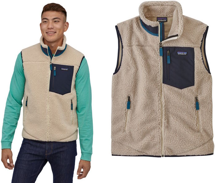 Patagonia Mens Classic Retro-X Fleece Vest-Natural (Nat)-Xl