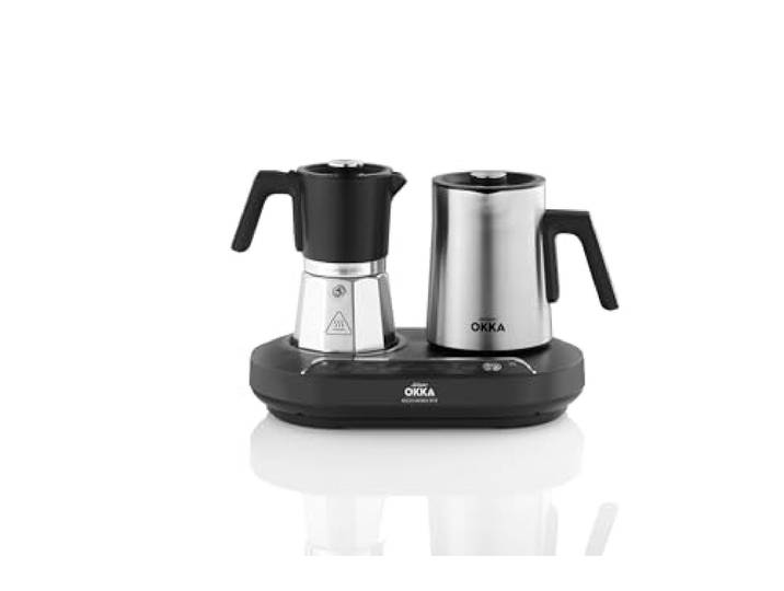 Arzum OKKA Rich Moka Pot Kombi-Kaffeemaschine, Espresso- Und Moka-Zubereiter Mit Integriertem Milchaufschäumer, Patentiertem Rührwerk, 1350 Watt Leistung Und 8 Betriebsmodi