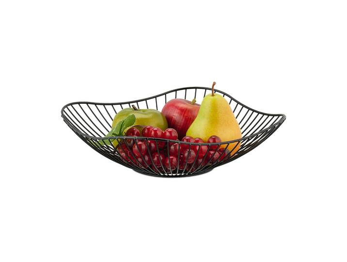 Dekorative Obstschale Metall Schwarz