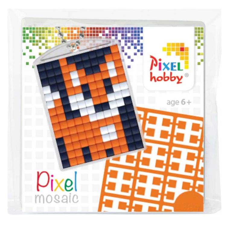Magni Pixel P23001 Mosaik Medaillon Fuchs, Schlüsselanhänger für Kinder zum Selbstgestalten, kinderleichte (23001)