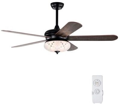 Costway 52 Inches Ceiling Fan with Remote Control-Walnut