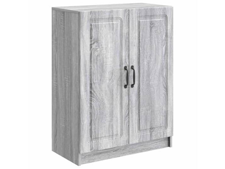 Sideboard Graues Sonoma 66 x 34,5 x 87 cm Holzwerkstoff Schiebetüren, viele Fächer und Regale, für Essbereich, Wohnraum, Flur, Montage erforderlich