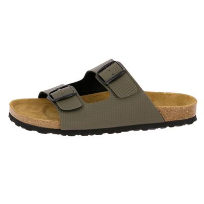 Pantolette LICO "Pantolette Bioline Metal", Herren, Gr. 43, grün, Synthetik, Schuhe Pantolette