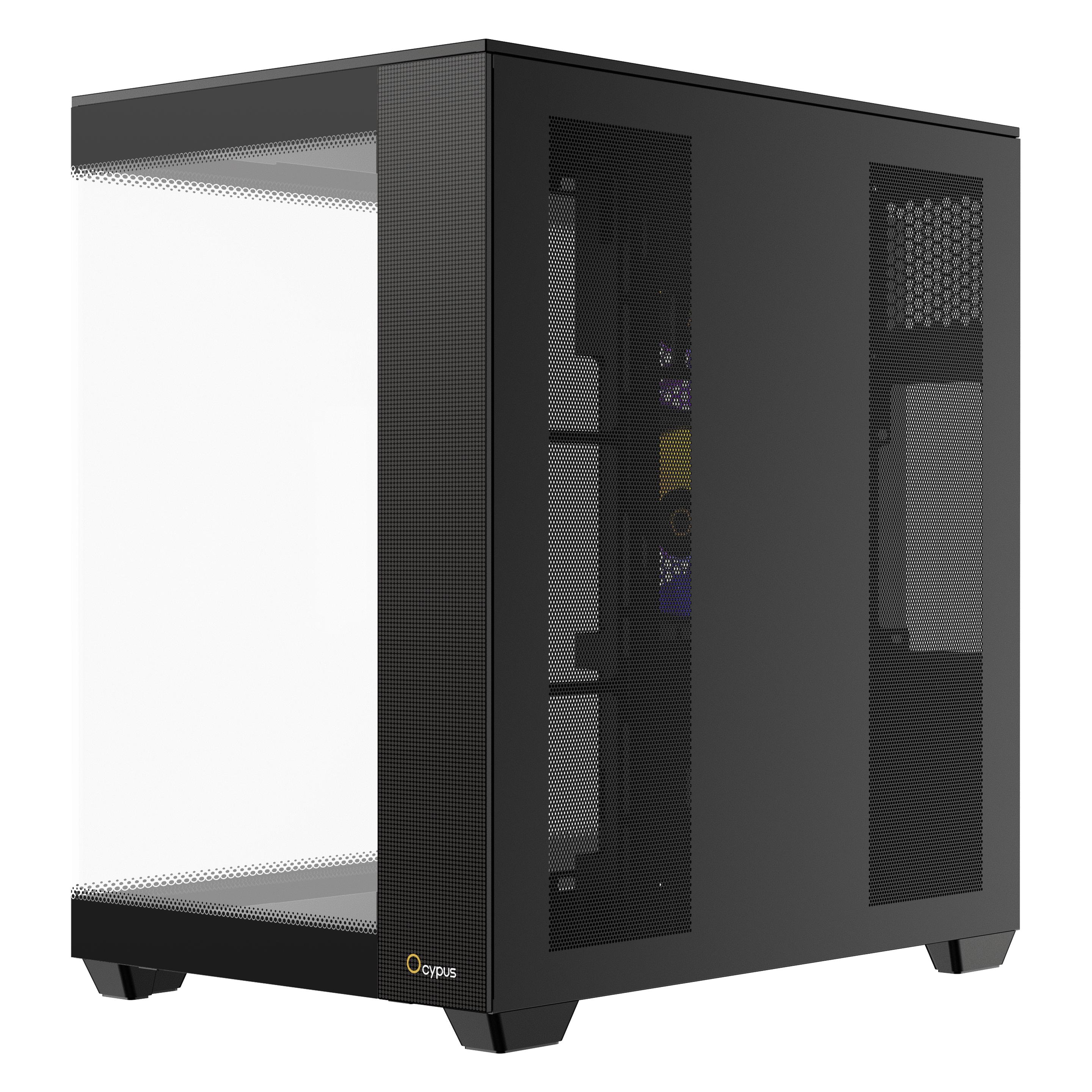 Ocypus Delta C74 ARGB (schwarz, Panoramaglas) (ATX, mATX, Mini-ITX) (Delta-C74-BKD200XX-GL)