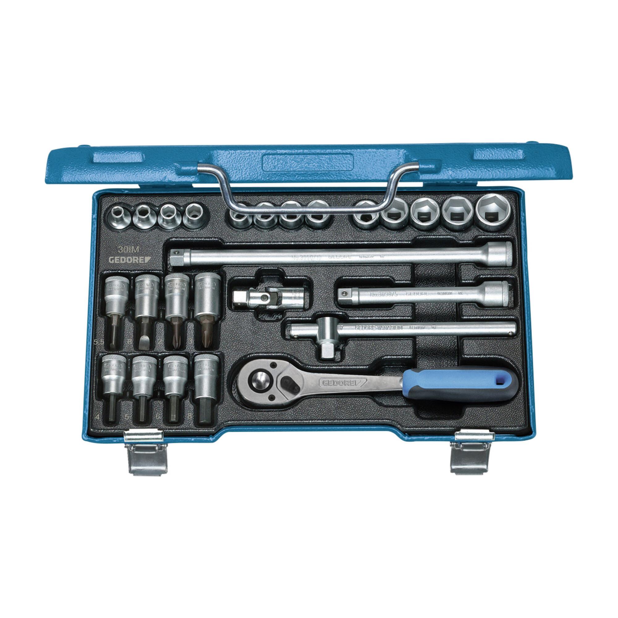 Gedore 30 IMU-10 Steckschlüssel-Satz 3/8" 26-teilig 6-kant IN-IS-PH (6229740)
