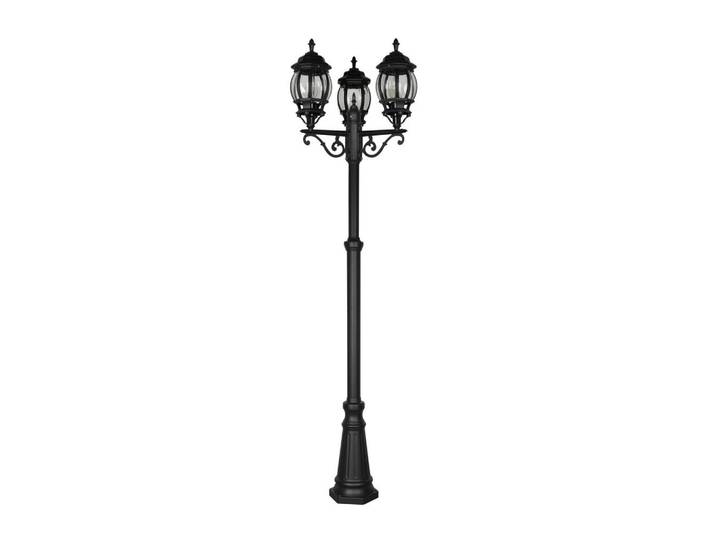 Trio Leuchten Wegeleuchte, Klar, Schwarz, Metall, Glas, 240 cm, Lampen & Leuchten, Aussenbeleuchtung, Wegbeleuchtung