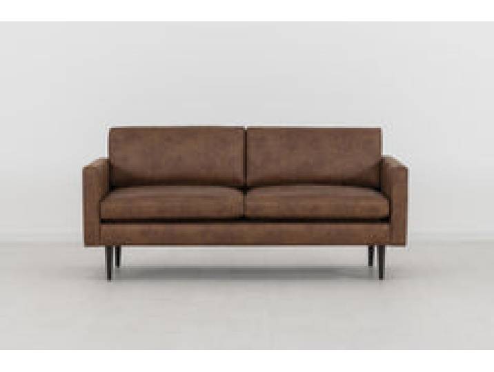 Zweisitzer-Sofa Model 01, Kastanienbraun