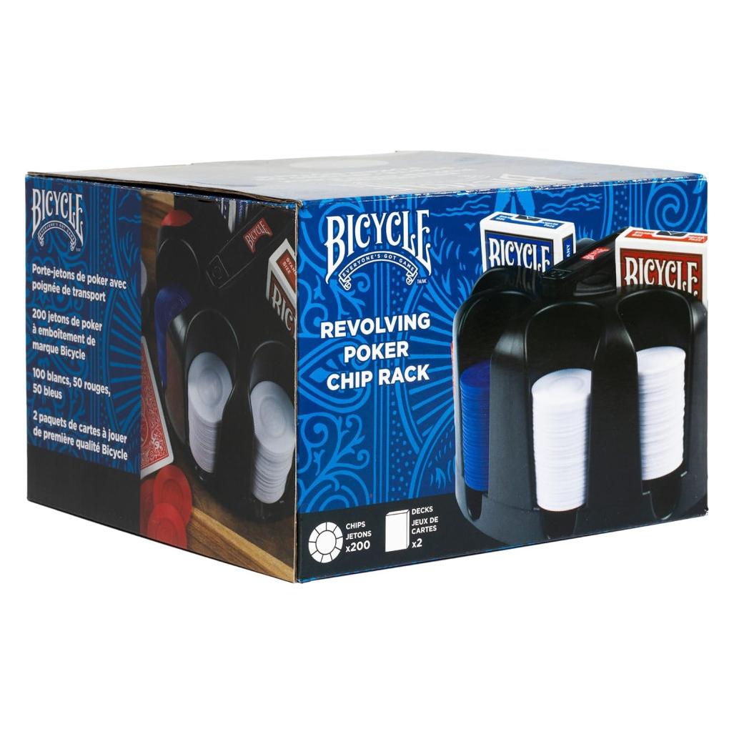 Bicycle Poker-Set mit drehbarem Pokerchip-Rack (200) (01134)