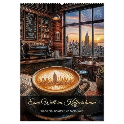 Eine Welt im Kaffeeschaum (Wandkalender 2027 DIN A2 hoch), CALVENDO Monatskalender