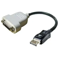 Dell DVI-Adapter DisplayPort (M) bis DVI-D (W) (0.23 m), Videokabel, Schwarz, Weiss
