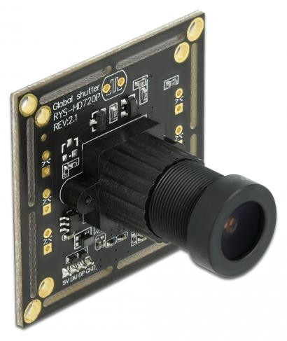 Delock USB 2.0 cameramodule met globale sluitertijd, 0,92 megapixel, 1280 x 720 px (HD 720), 36° beeldhoek, zwart-wit