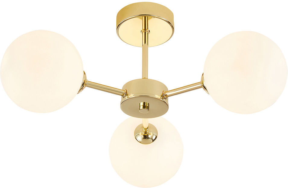 George Oliver Semi Flush Mount Polished Brass