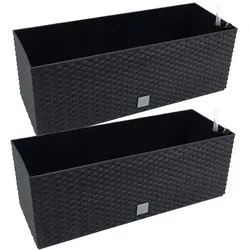 WellHome - Set mit 2 Töpfen 17L in Anthrazit