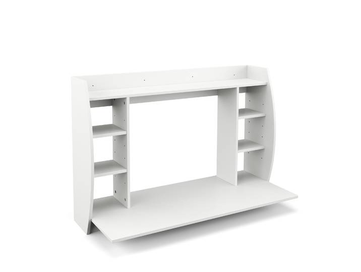 Wandschreibtisch ELSA mit Regal 110 x 49 x 75 cm weiss
