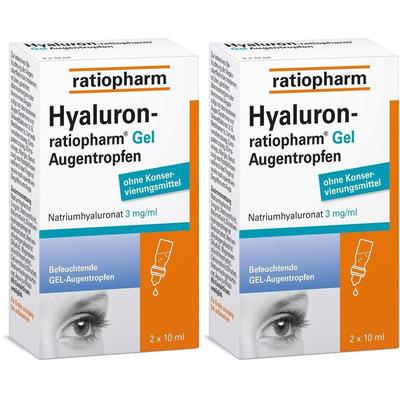 Hyaluron-Ratiopharm Gel Augentropfen 2x 2x2x10 ml