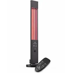 Blumfeldt Heat Guru Plus 3000 In & Out Heizstrahler 3000W 3 Stufen Fernbedienung Schwarz