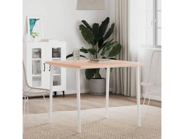 HEFZGDB Massivholz Tischplatte 80x80x2,5 cm Quadratisch Buche Naturmaterial Tischplatte Ersatztischplatte mit abgerundeten Ecken für Esstische Möbelprojekte langlebig und vielseitig