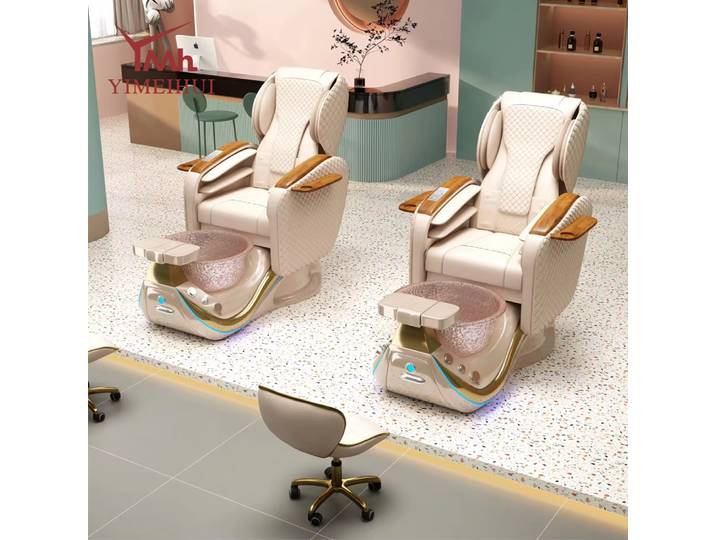 Fauteuil de massage électrique de luxe sur mesure avec dossier haut pour manucure et pédicure, chaises avec bac de spa