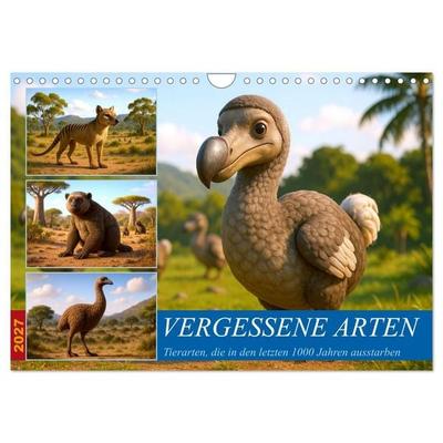 Vergessene Arten (Wandkalender 2027 DIN A4 quer), CALVENDO Monatskalender