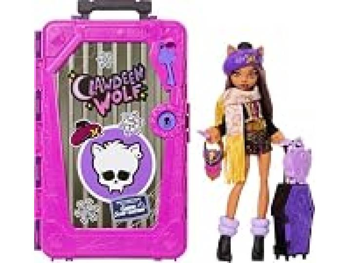 Monster High Coffret Skulltimate Secrets Clawdeen Wolf Destination : ensemble chalet Slay-cation avec valise, plus de 19 surprises, vêtements et accessoires, JMG65