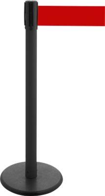 Gurtpfosten GLA 29, schwarz, Gurt rot