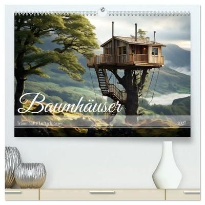 Baumhäuser - Traumhafte Luftschlösser (hochwertiger Premium Wandkalender 2027 DIN A2 quer), Kunstdruck in Hochglanz