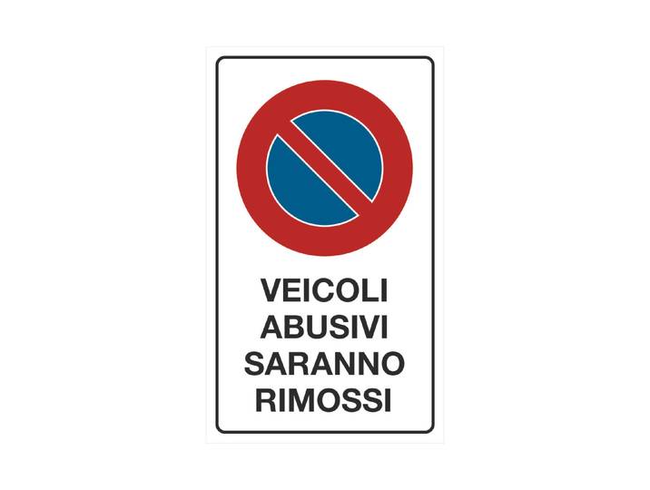 Schild Vietato il parchegio 30 × 50 cm