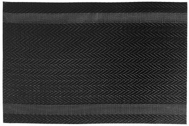 IH Casa Decor Vinyl Placemat (Mackenzie) (Black) - Set of 12