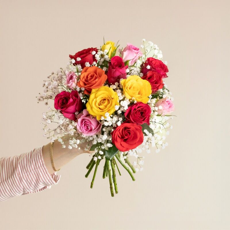 Bouquet de roses multicolores Kenya en livraison à domicile - Interflora