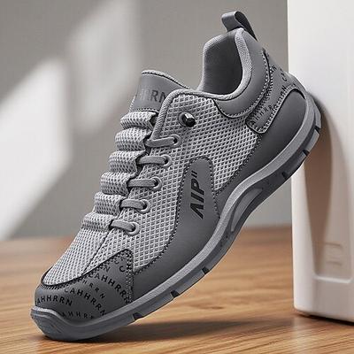Herren-Sneaker aus Mesh und Kunstleder – Hochleistungs-Laufschuhe für Outdoor-Abenteuer und Fitness
