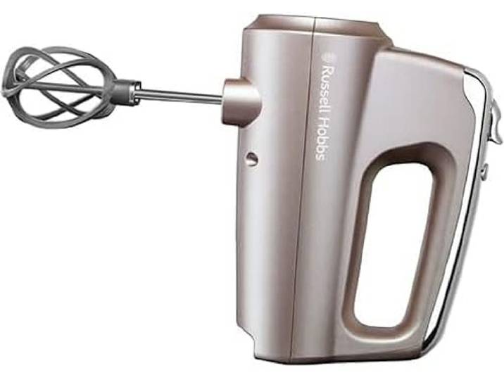 Russell Hobbs Batteur Electrique Cuisine [Ultra puissant] Swirl (2 Fouets Hélice\, 2 Crochets Pétrin\, 1 fouet ballon\, compatibles lave-vaisselle\, 5 Vitesses\, Turbo\, facile\, 350W) Batteur 25892-56