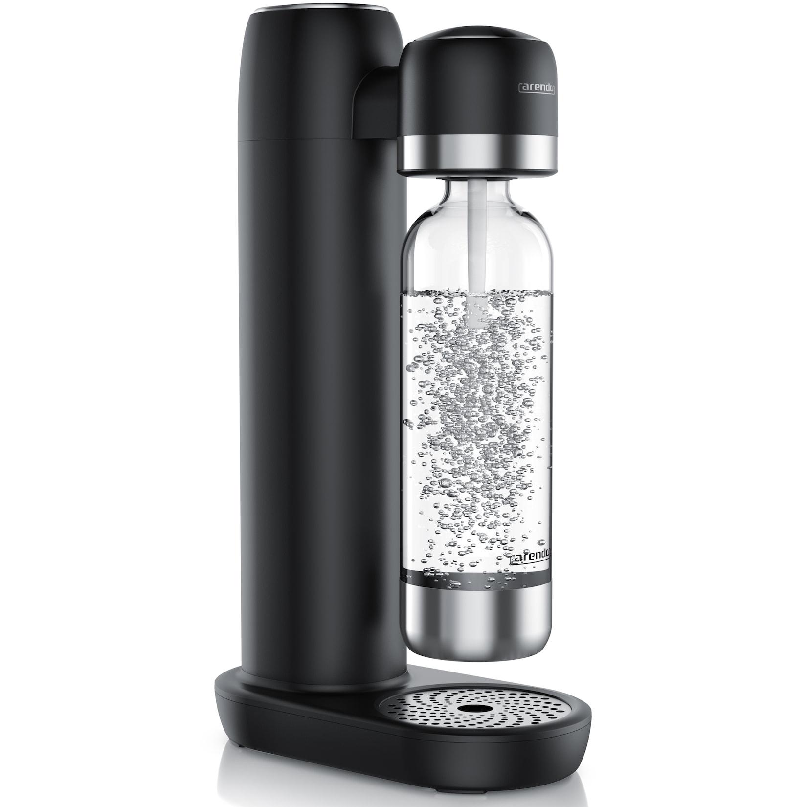 Arendo Wassersprudler, Soda Maker mit 1000 ml PET-Flasche, kompatibel mit 60 L CO2-Zylinder, BPA-frei, 2-tlg. Set, fein dosierbar