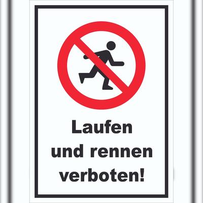 HB-Druck Laufen und Rennen verboten Schild A4 (210x297mm)
