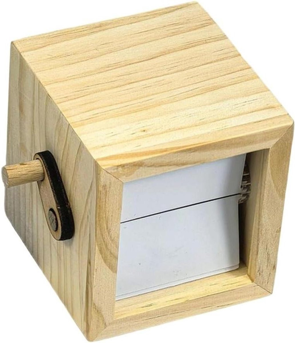 Flip Book Frame Animatie Box met LED-verlichting in Natuurlijke Kleur - 8 cm