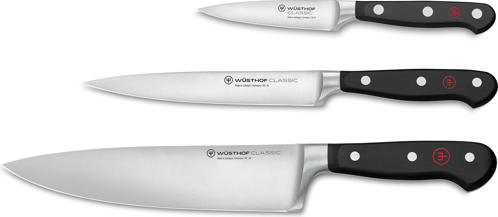 Wüsthof Messenset Classic, 3-delig met chefmes