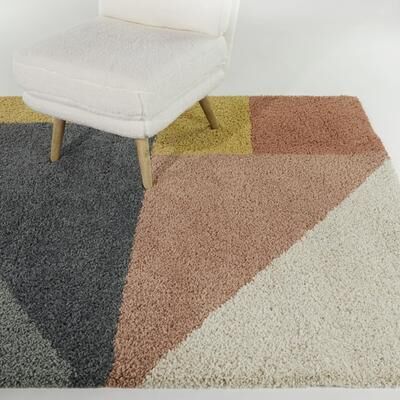 Balta Rugs Balta Jordan Modern Color Block Shag Area Rug