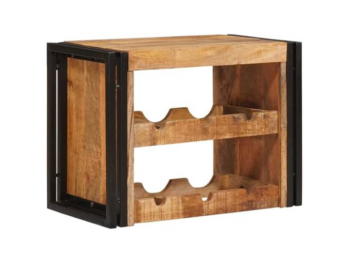 APXESS Weinregal Wandmontage Mangoholz Flaschenhalter Industrial Design Rustikaler Charme, Stabiler Eisenrahmen, Für moderne Lofts & Küchen