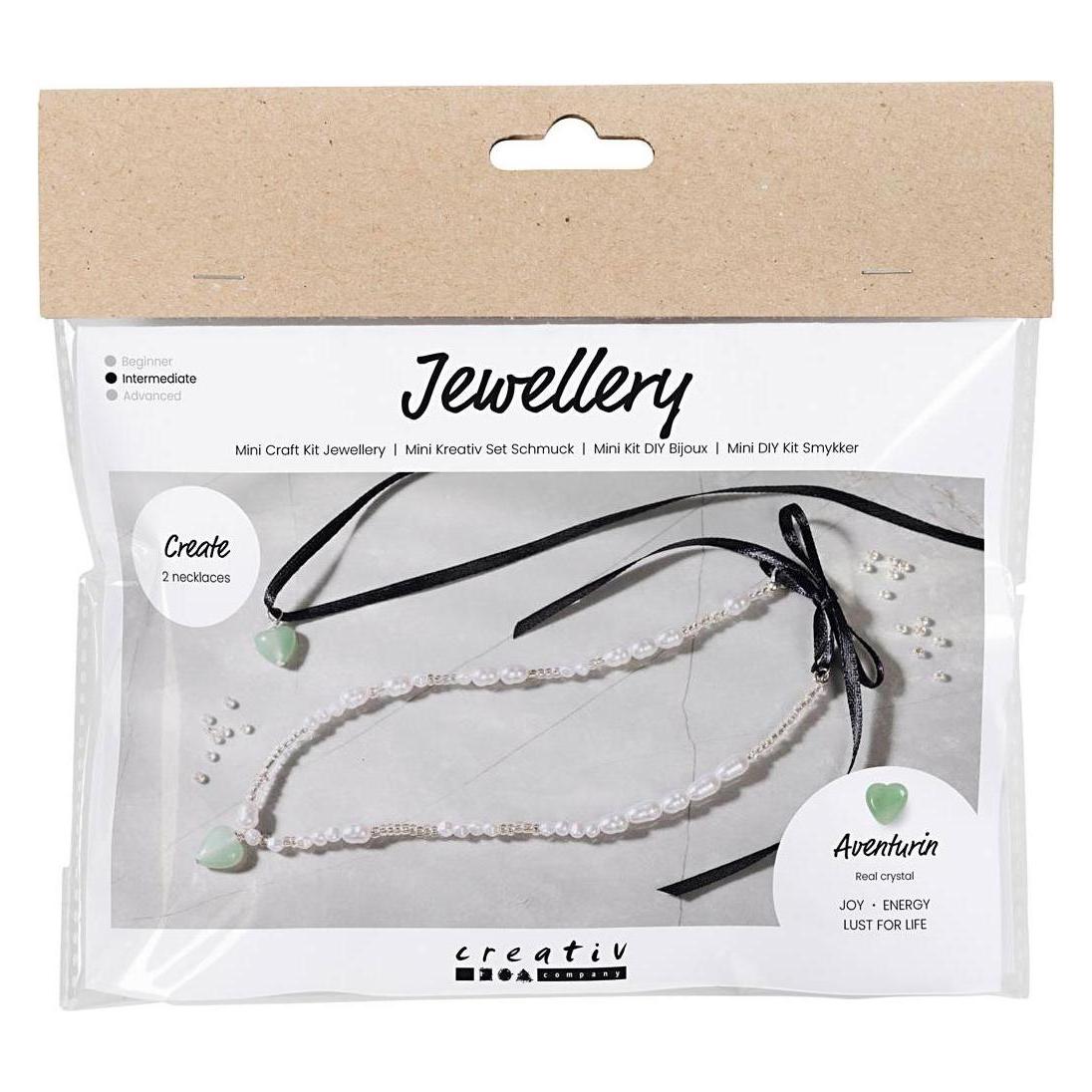 Creativ Company Mini Craft Kit - Jewellery - Aventurin Heart (977726) (977726)