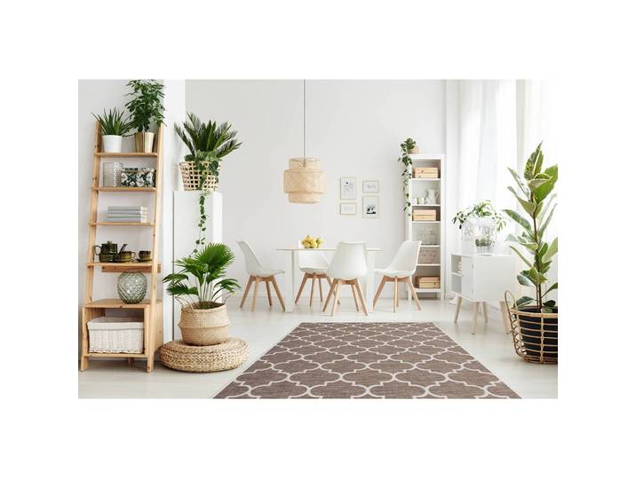 Kurzflorteppich Indonesia-Batu Beige/Beige Webstoff 80 x 230cm