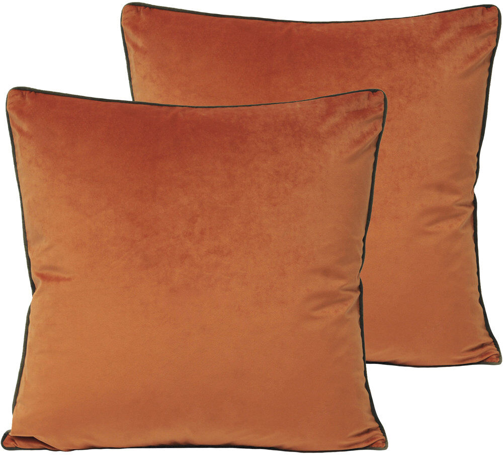 furn. Square Cushion Pumpkin/Mocha/Feather 55cm H X 55cm W X 10cm D
